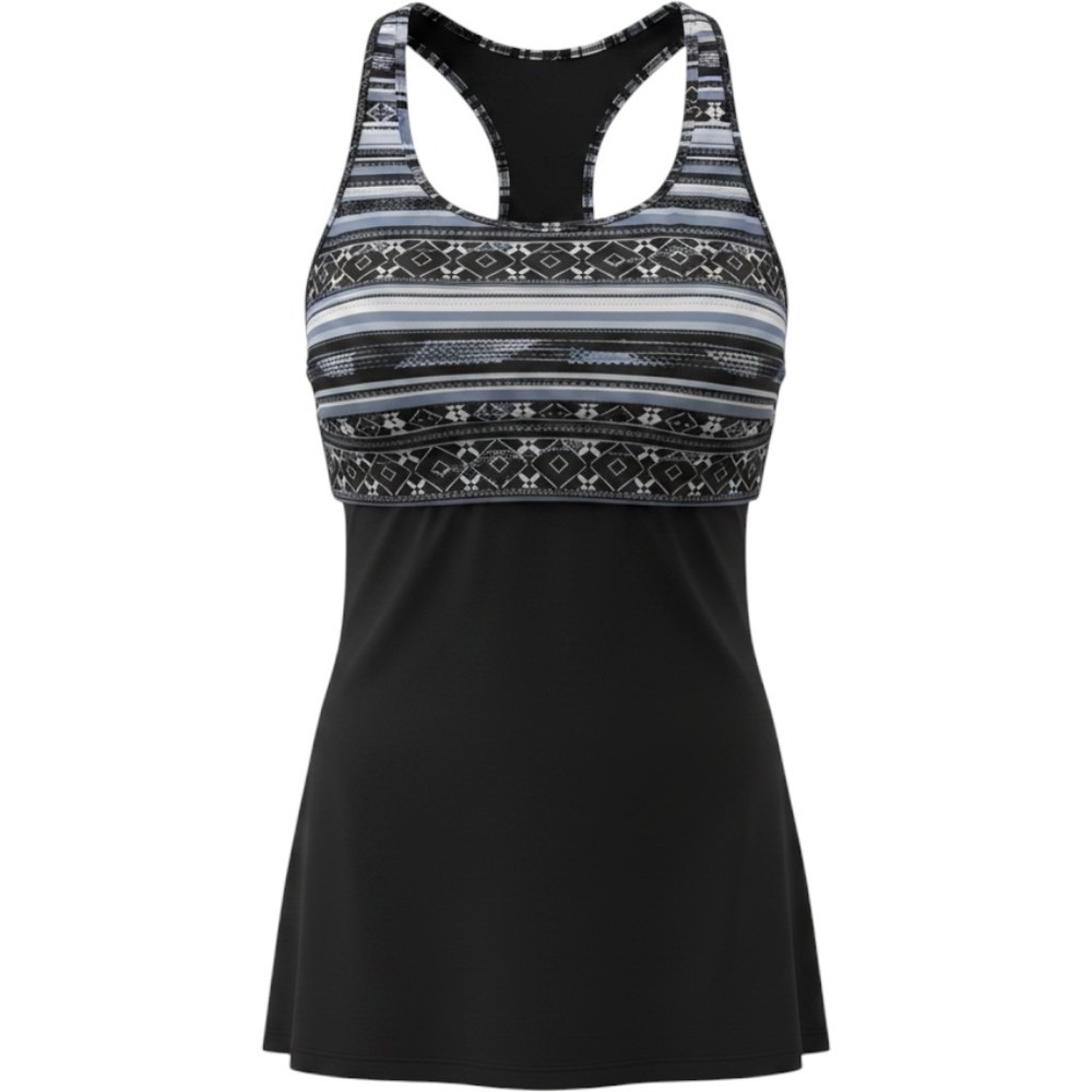 TYR Innoko Madison Tank Active Swimwear Black Grey UPF 50+ M‎ 8 NWT
